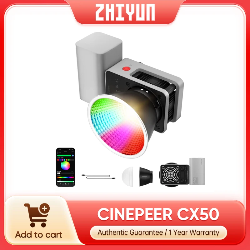 Lampe vidéo Zhiyun CINEPEER CX - Photography Lighting Kit Portable avis et prix