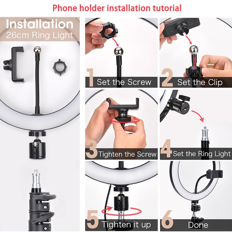 Anneau lumineux LED pour selfi - Photography Lighting Set Up avis et prix