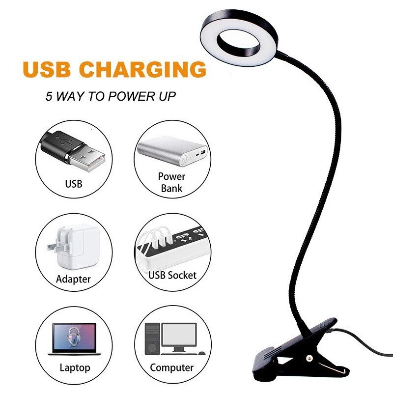 48 LED Lampe de Bureau Clip US - Photography Lighting Book avis et prix