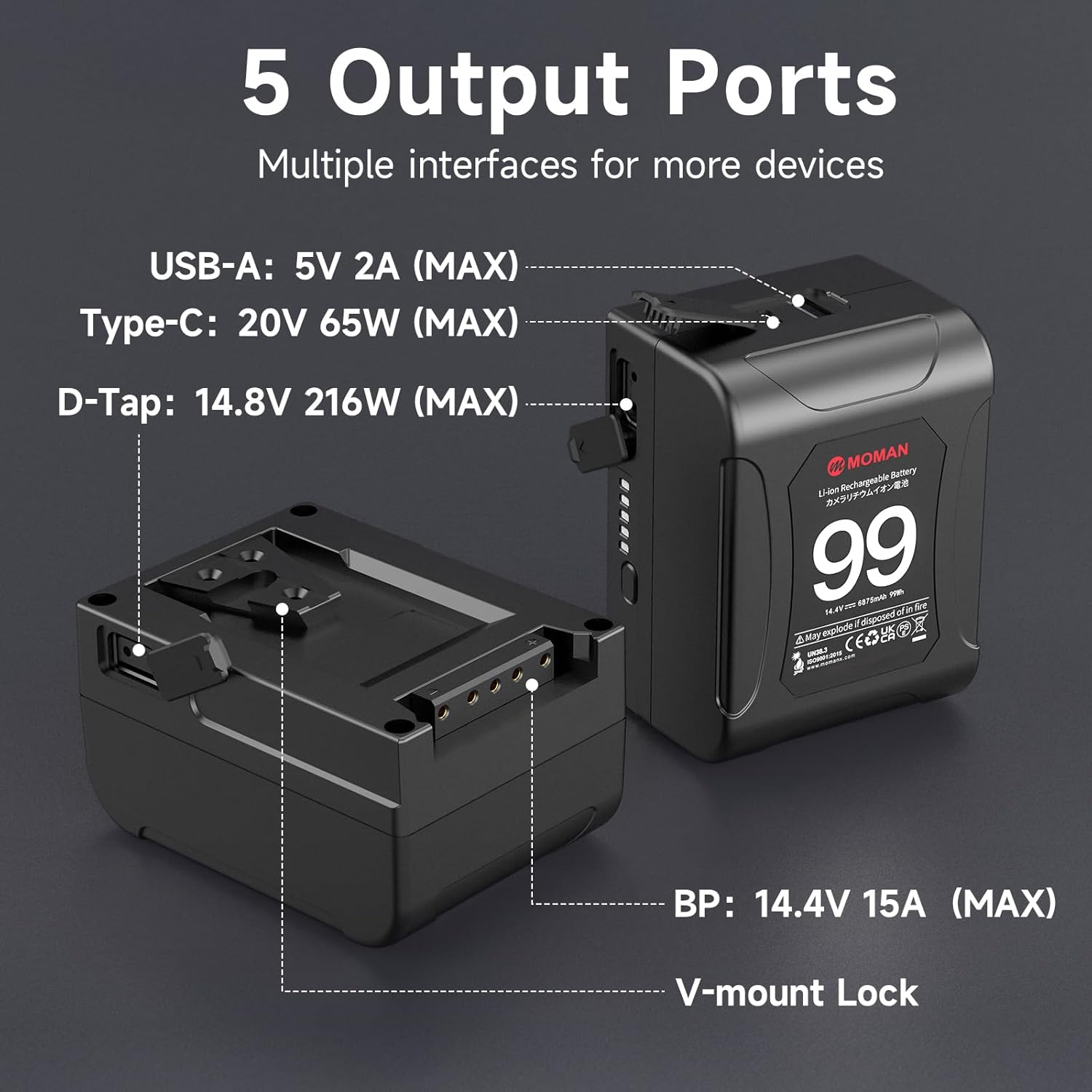 Moman V-Mount batterie puissan - V Mount Battery avis et prix