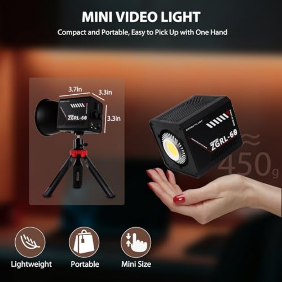 Lampe vidéo LED COB 60W portab - Photography Lighting Studio avis et prix