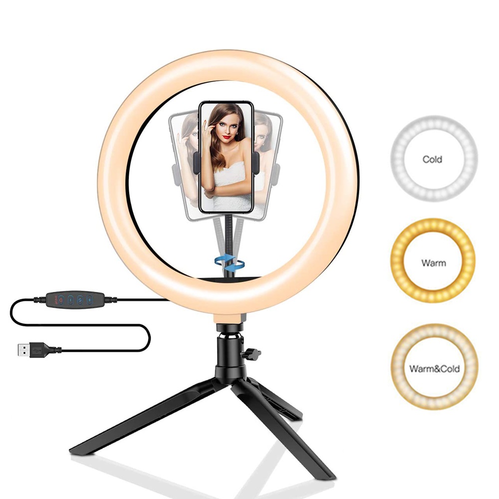 Anneau lumineux Led pour Selfi - Photography Video Lighting Kit avis et prix